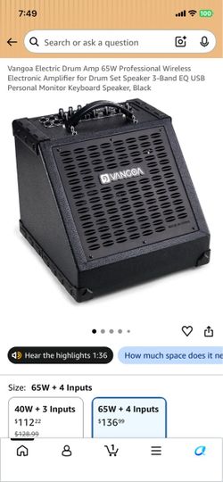 Vangoa 65W Electric Drum Amplifier