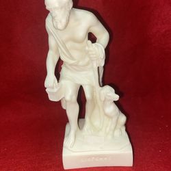 6 Inch Alabaster Greek Diogenes Statue Imported From Greece 
