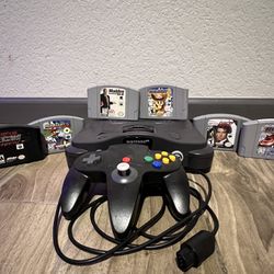 Nintendo 64 with games 