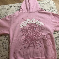 Medium Pink Sp5der Hoodie 