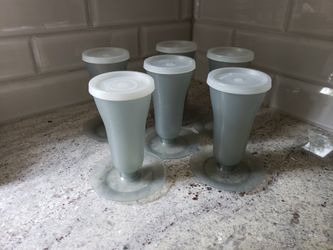 Set of 6 Vintage Tupperware Parfait Cups