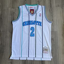 MENS LARRY JOHNSON CHARLOTTE HORNETS JERSEY 2XL XXL 2X