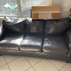 Leather Pullout Couch