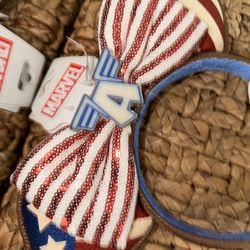 NEW Walt Disney Mickey Captain America Leather Ears 