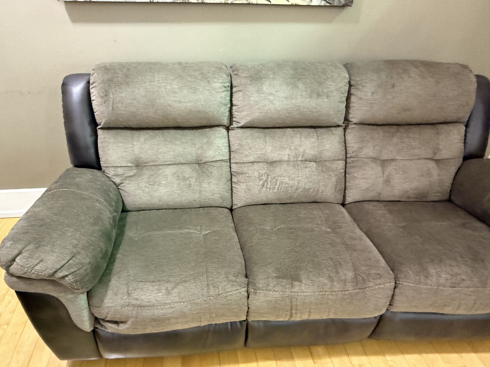 Reclining Sofa And Reclining Loveseat With USB Charging Ports