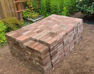 Red concrete bricks