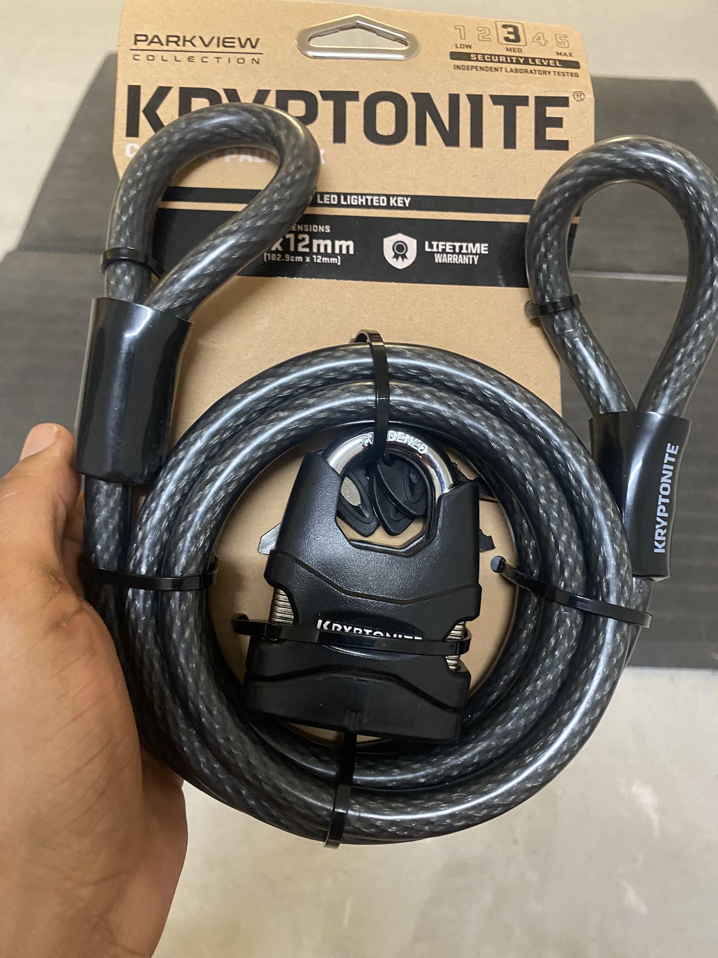 Brand New Kryptonite Cable & Padlock