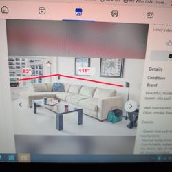 QUEEN SIZE PULL OUT BED - SMOOTH,  EASY  MECHANISM