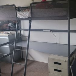Ikea Bed/Desk Frame with matress