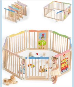 Foldable Wooden Playpen