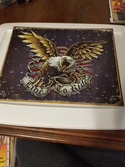 Live to Ride tin sign NEW