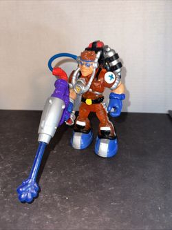 Fisher-Price Rescue Heroes Matt Medic Figure Backpack Water Blaster Vintage