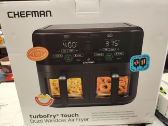 Chefman turbo fry touch 6qt dual window air fryer