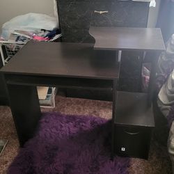 Computer Desk Dark Wood