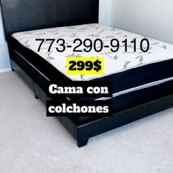 Queen Bed Headboard Frame Mattress And Box Spring Brand New In Box 📦 Available In All Sizes Same Day Delivery 🚚 