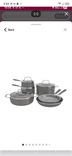 10 PC Cookware Set. New In Box. Cream Color