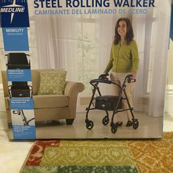 Medline Steel Rolling Walker