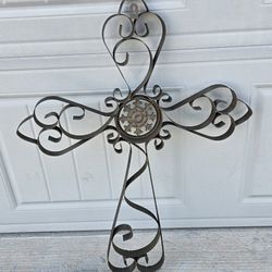 BEAUTIFUL ✨️ IMPRESSIVE 💫LARGE, RUSTIC ORNATE ~WROUGHT IRON/METAL SCROLL  Wall Hanging Decor~ 27x20”.
✨️