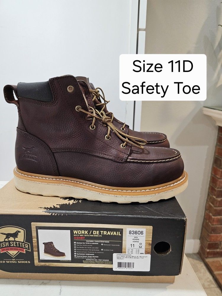 Red Wings Irish Setter Safety Toe Work Boots Size 11D