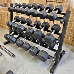 5-50 Dumbbells with rack