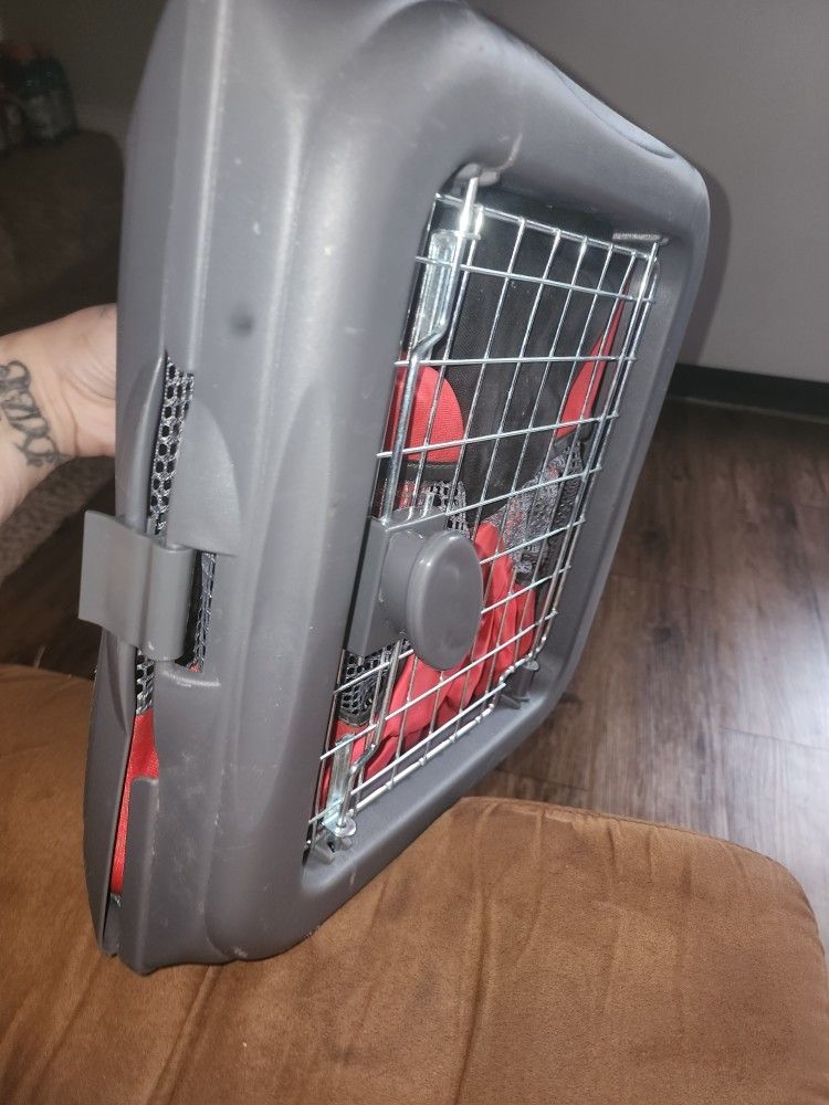 red pop up pet kennel