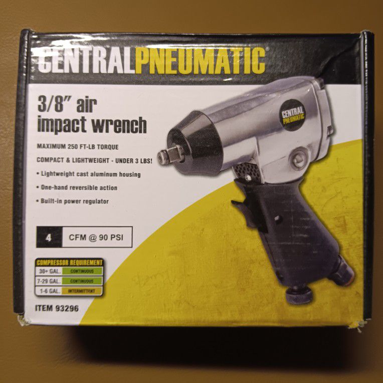 Central Pneumatic 3/8 Air Impact Wrench.