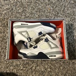 Nike Air Jordan 4 Retro GS Midnight Navy White Sz 4Y With Box Authentic 