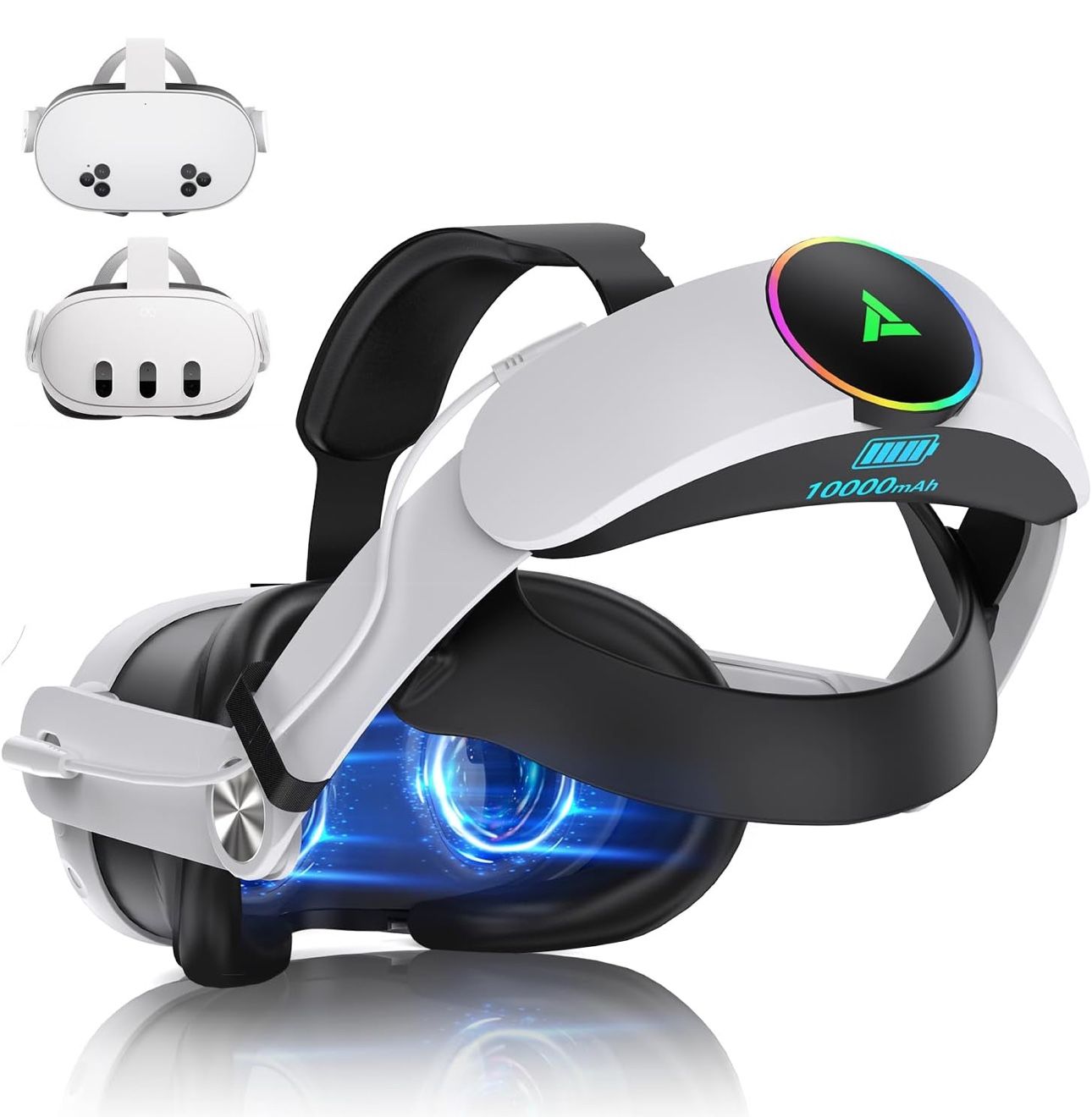 BRAND NEW Rechargeable RGB VR Headset with 10000mAh Battery, Extend 4-6H Playtime and Adjustable Compatible with Quest 3/3S Accessories