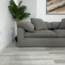 Nixon Cloud Couch Sofá Light Gray Fabric Loveseat FREE DELIVERY