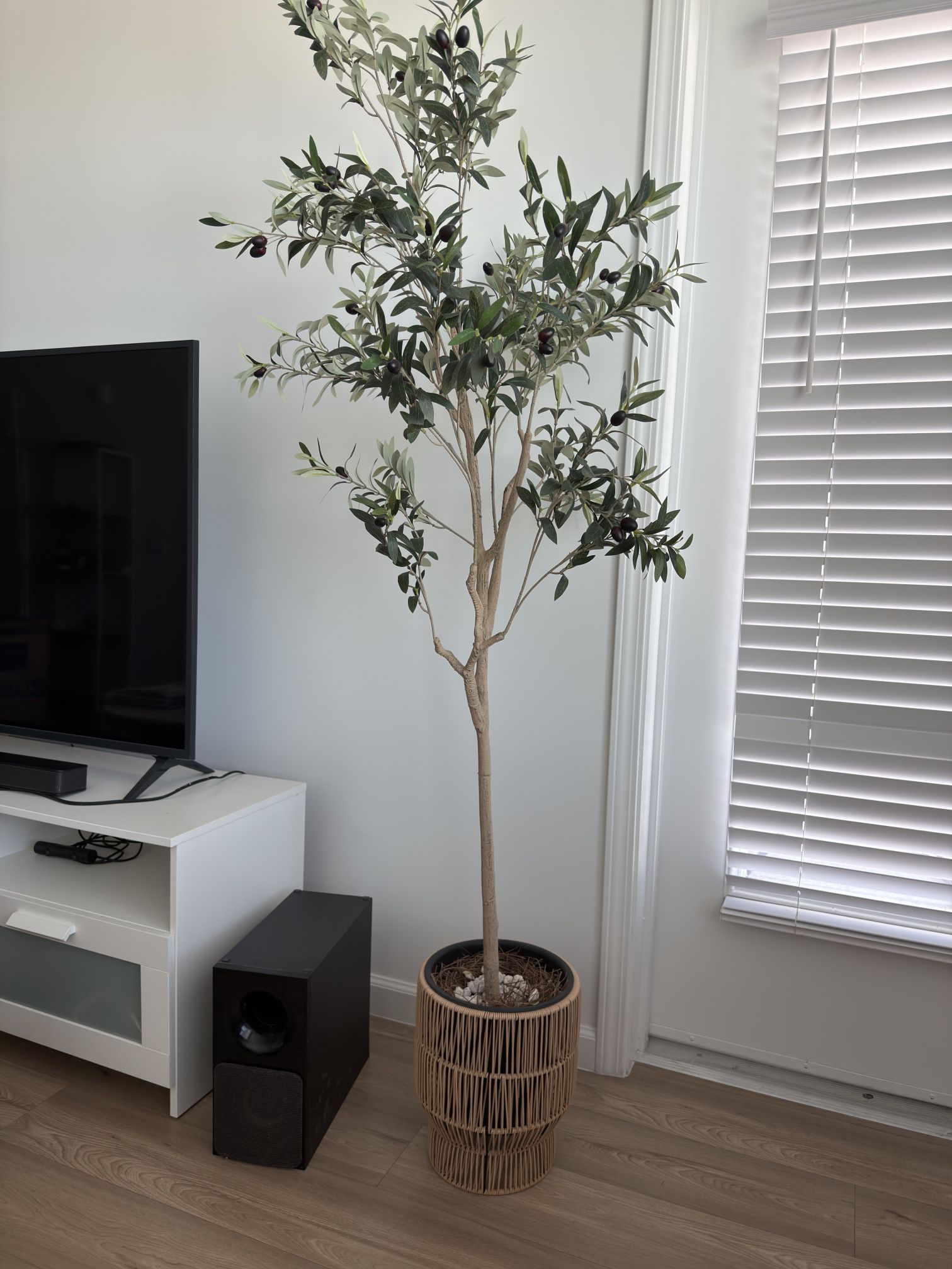 6ft Artificial Olive Tree With Vase
