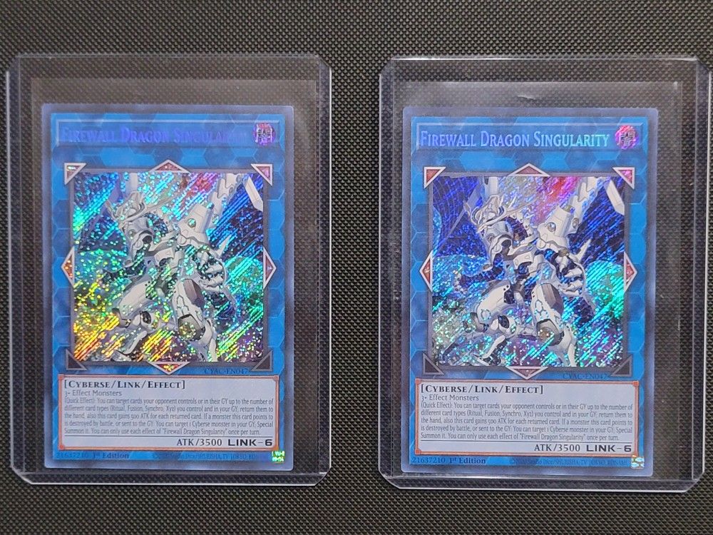 Yugioh! Firewall Dragon Singularity 2 Card Lot Secret Rare - 1st Edition NM