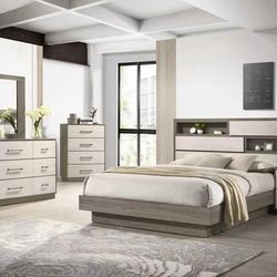 4 PC BEDROOM SET NEW IN BOX (MATTRESS AND CHEST SOLD SEPARATELY)