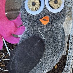 National Tree Company 37" Pre-Lit Fuzzy Owl 