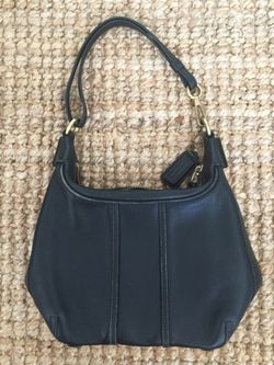 Coach black leather purse