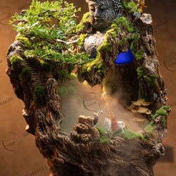 ZenScape Premium: The Buddha Mountain – Handcrafted Resin Waterfall Décor with LED & Mist