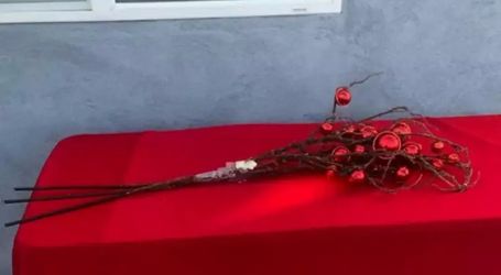 Christmas Decor Red Jingle Bells Branch 