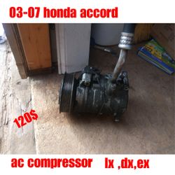 2003,2004,2005,2006 ,2007 honda accord 4 cylinder ac compressor ex, lx, dx (automatic)