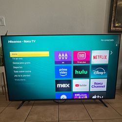 Hisense • Roku TV.      58”