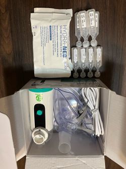 Portable Handheld Nebulizer + Saline Solution