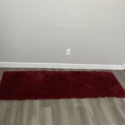 DETUM Wine Red Runner Rug 2x6 for Hallyway Entryway Kitchen Fluffy Area Rugs for Bedroom Soft Kids Room Rugs Furry and Washable Christmas Carpets