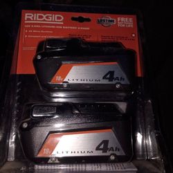 Ridgid Power Tool Battery  18v 4amp