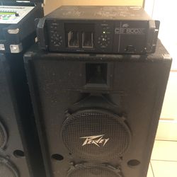 Bocinas, y Amplificador  para DJ marca PEAVEY