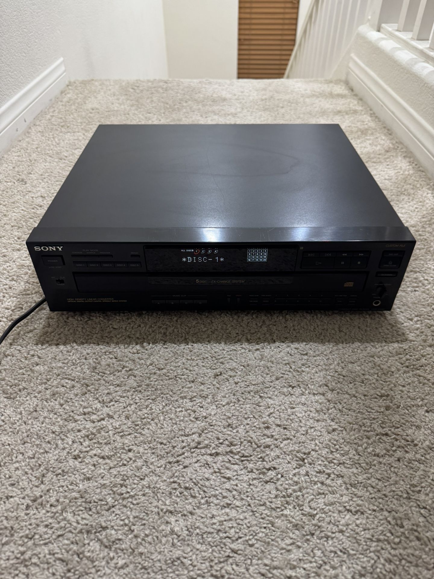 SONY CDP-C545 Five 5 Disc CD Player Changer