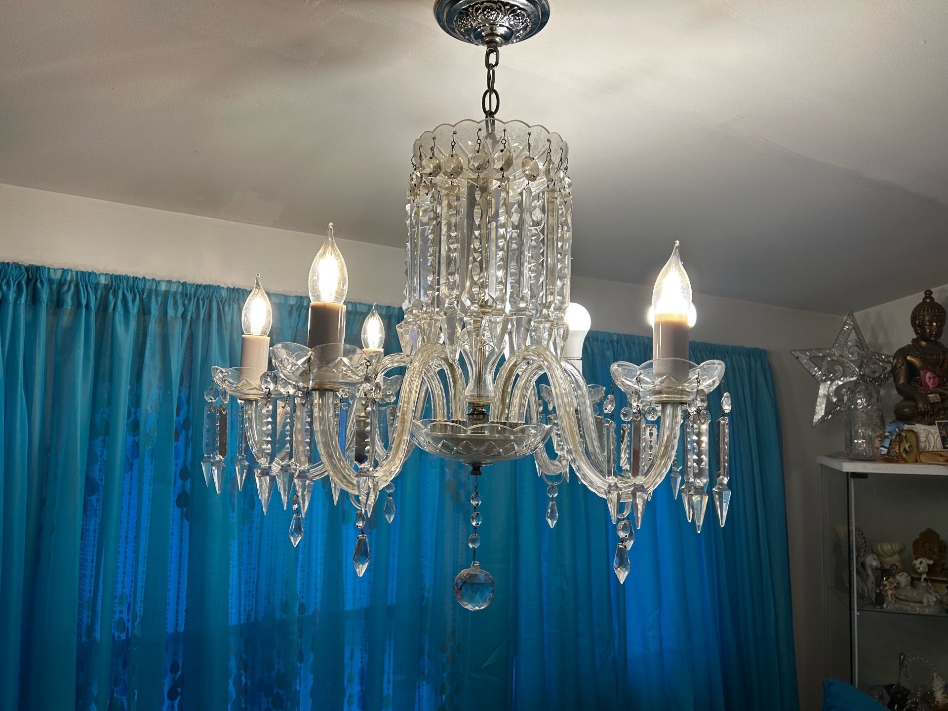 Crystal chandelier antique cut glass