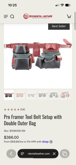 Occidental Leather Pro Framer Tool Belt (BRAND NEW)