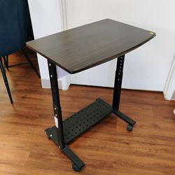 Adjustable Computer Desk With Wheels 