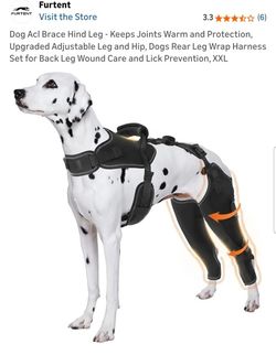 New, DOG ACL BRACE SZ LARGE. Retails $110