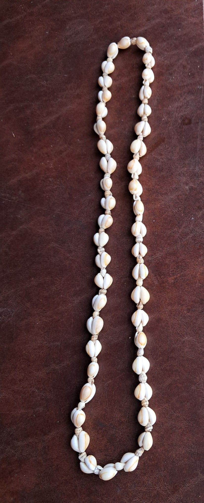 Sixteen and a half inches vintage handmaid natural coral shell necklace