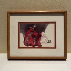 Framed Art Print Titled "Night" by the renowned Navajo artist R.C. Gorman