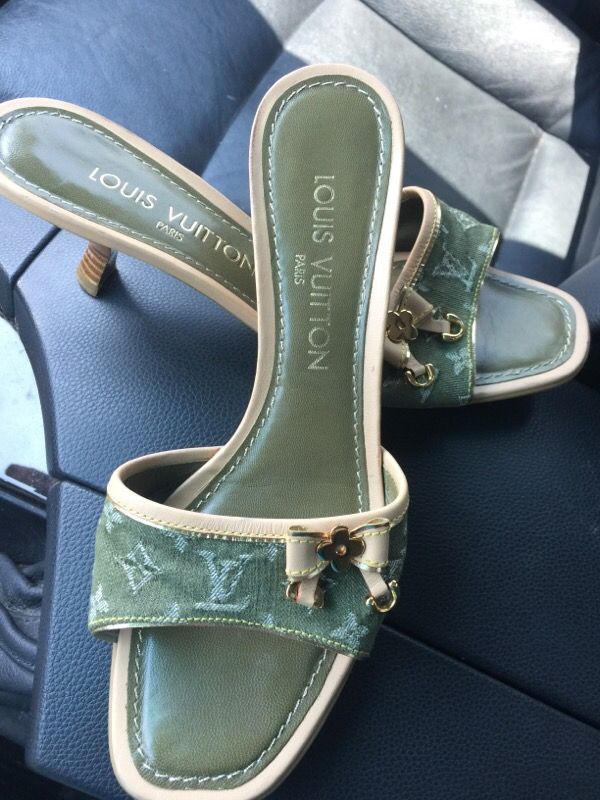 $895 Louis Vuitton Monogram Heels
